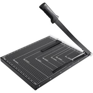 ISDIR Guillotine Paper Cutter 18" with Integrated Pressure Bar – Heavy Duty Metal Base, 12-Sheet Capacity, Magnetic Guide & Safety Guard – Precision Trimmer for Cardstock, Crafts, DIY, Photos & Office