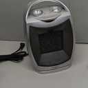 Comfort Zone Oscillating Indoor Space Heater, Portable, Ceramic, Electric, Energy-Efficient, Adjustable Thermostat, Tip-Over Switch, Overheat Protection, Ideal for Home, Bedroom, Office, 1500W, CZ449E (Gray)