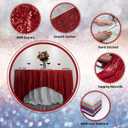 Red Sequin Tablecloth Round 72" Glitter Table Cover Metallic Sequence Table Clothes for Birthday Party Baby Shower Wedding
