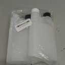 2-PACK of 16oz HDPE Portable Plastic Flask | 1 oz Shot Glass Chamber Dispenser for Bars and Mixologists | TWO Portable Beverage Dispenser | Child Safety Caps | Recyclable HDPE Plastic