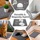 Large Stone Dish Drying Mat for Kitchen Counter, 24"(L)×16"(W) Pu Leather Stone Dishes Mats,Water Absorbing Diatomaceous Earth Drying Pad for Bottles Utensils Cups