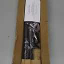 2 Pack Brown Curtain Rods for windows 32 to 48 inch, 5/8 inch Splicing Heavy Duty Metal Curtain Rod Set with Brackets