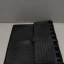 Silicone Grill Mat Compatible with Blackstone, Silicone Griddle Tools with Drip Pad, Spatula Mat for Outdoor Grill Kitchen Counter (Black)