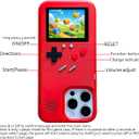 Game Case for iPhone 15 Pro Retro Video Game Phone Case Playable Design, Shockproof Funny Gaming Cover for iPhone, Classic Creative Gamer Birthday Gifts, Red