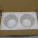 SANHECUN decorative clear glass candy jars crystal sugar bowl with lid set of 2 (Clear, Tableware)