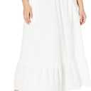 The Drop Women's Anupa Cotton Tiered Midi Skirt (White)