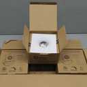 Wembanma 4 Inch 6 Pack Square Recessed Lighting, 8W 5CCT Adjustable Canless Wafer Downlight, 360 Rotatable and 30 Tiltable LED Eyeball Lights, 4 Inch 6 Pack White