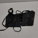 Renaissance Corsets Leather, Lace Up Overbust, S-6XL Sexy Tops (14, Black)