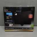 GE Ultra-Thin Amplified TV Antenna, 4K Ready 1080P Digital HDTV UHF VHF, Long Range Indoor TV Antenna, Amplifier with LTE Filter, Reversible Black/White Finish, 48862