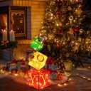 Christmas Joy Lighted Gift Boxes Decorations Set of 3, Stackable Christmas Nesting Boxes Battery Operated for Home and Party Decoration