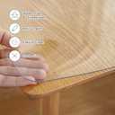 LovePads 2mm Thick Clear Table Cover, 48 x 84 Inch - Plastic Table Pad for Dining Room