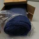 Bedsure GentleSoft Fuzzy Sherpa Faux Fur Twin Blanket Tie Dye Navy Cozy Gifts for Women Men, Soft Fleece Plush Warm Minky Thick Blanket Twin Size for Bed, Blue Room Decor Dorm Essentials Gifts, 60x80