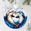 3 x Dolphin Ornament, Stained Glass Christmas Decorations, Christmas Ornaments for Tree, Holiday Ornament, Dolphin Gifts, Holiday Party Gifts, Gift Ideas & Xmas Gift