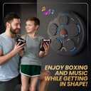 Smart Music Boxing Machine for Home & Kids, Bluetooth Wall Mounted Boxing Trainer with Gloves, Fitness Game for Office & Gym, Gifts for Teen Boys