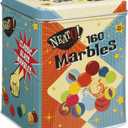 Neato! Classics 160 Marbles In A Tin Box by Toysmith - Retro Nostalgia Glass Shooter, Marble Games Are Timeless Play For Kids - Boys & Girls