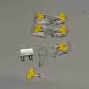 Sliding Window Locks (6 Sets), Secure Window Lock with Key, Window Locks for Up and Down Windows & Horizontal Sliding Windows, Adjustable Window Lock, Sturdy and Durable, Does Not Deform. (Silver)