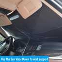 Windshield Sun Shade 2025 Car Accessories 100% Blackout Car Front Windsow Shades Umbrella Automotive Sun Visor Block Heat Insulation Protection (Gry Eyes) (Grey)