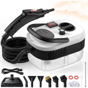 2500W Handheld Steam Cleaner for Home, 6-Level High Pressure Steam Gun, Steam Machine w/40.6oz Tank, Portable Car Steamer for Auto Detailing & Cleaning, Car, Floor, Furniture, Tile Grout, Wall