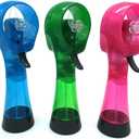 Water Misting Fans Portable Personal Handheld Spray Fan Cooling Outdoor Cooler, Pack of 3 (Blue/Green/Pink)