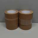 Lichamp Kraft Packing Tape, Brown Kraft Gummed Tape for Packing Boxes, Shipping Cardboard and Carton Sealing, 6 Rolls x 2 inch x 55 Yard x 7 mil, B206BN