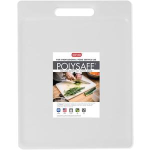 Dexas NSF Certified Polysafe Cutting Board with Handle, 8.5 x 11 Inches, Reversible Kitchen Cutting Board, White