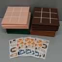 24 Set Tic Tac Toe Game Pack Woodland Animals Jungle Party Favors Felt Safari Goodie Bags Stuffers Baby Educational Toys Board Game with Envelopes for End of Year Students Classroom Prizes
