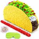 Jergrim Taco Tuesday Piñata 4-piece set 16x11x3 inches, Great for Taco Bout Parties, Decorations, Birthday pinata, Mexican Fiesta Bash, Cinco de Mayo, fits Candy/Favors