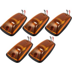 X AUTOHAUX 5pcs Top Cab Marker Light Roof Running Lamps Yellow Covers Lens Yellow Top Cab Clearance LED Light for Chevrolet K2500 1998 2000