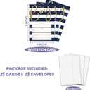 Baby Shower Invitations for Boys, Modern Minimalist Baby Shower Invites for Boy, Navy and Gold Baby Boy Shower Invitation (4"" X 6""), 25 Baby Sprinkle Invitation Cards -YQK09