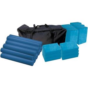 Sports Health - Standard Yoga Mat, .125" Thick Exercise Yoga Mat, Non-Slip, Durable and Anti-Tear, For Schools and Studios (Advanced Class Pack, Blue)