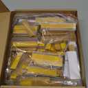 Yexiya 300 Pieces Label Holder Self Adhesive Clear Pocket 3 x 1 Inch Plastic Shelf Tag Sticking Price Label Holders with Paper Inserts for Supermarket School Library Bookshelves Mailbox Storage Bins