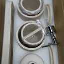 ZCCZ Beige Bathroom Accessories Set 6 Pieces - Toothbrush Holder, Lotion Dispenser, Qtip Container, Vanity Tray, Tumbler - Countertop Organizer for Bathrooms - Elegant and Functional Dcor Set