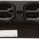 Leviton 15 Amp, 125 Volt, Grounding, Double Surface-Mount, 2 Round Or Flat Plugs Accepted, 91, Brown