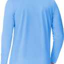 EKLENTSON Men's UPF 80+ Sun Protection Shirts Long Sleeve Rash Gurad Quick Dry Swim Shirt Lightweight (M)