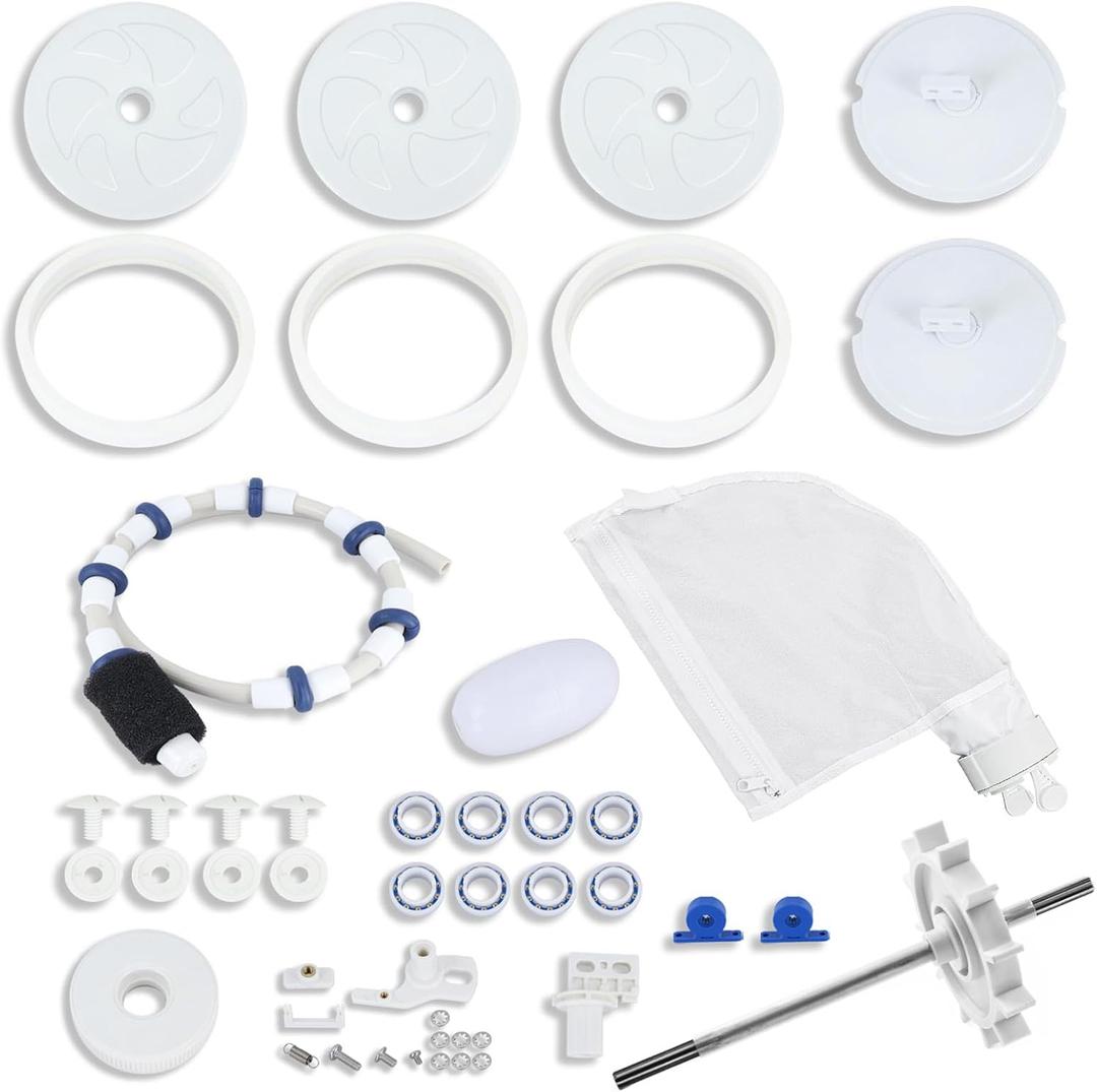 Kefly Pool Cleaner Rebuild Repair Replacement Kit for Polaris Zodiac Pool Cleaner 280 with Wheel, Tire, Drive Shaft, Turbine Bearing, All Purpoe Bag, Sweep Hose, Wheel Bearing, Tailsweep Pro