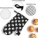 Perinsto Cute Dog Animal Paws Oven Mitts & Pot Holders 4 Pcs Set, Decorative Heat Resistant Cooking Gloves Microwave Oven Gloves for Kitchen Baking Grilling BBQ