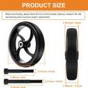 2 PCS 7-Inch Walker Replacement Wheelchair Wheels - Eco-Friendly Rubber Material, Wear-Resistant PU Tires, Anti-Slip, Durable ABS Wheels (7-Inch 2 PCS)