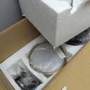 52 Inch White Gold Ceiling Fan with Light and Remote, Indoor Modern Ceiling Fan for Bedroom Living Room, High CFM Quiet DC Motor