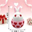 Easter Bunny Egg Figurines Set of Four 3D Printed PLA Decorative Easter Basket Fillers Party Favors for Office Desk/Car Interior Decor