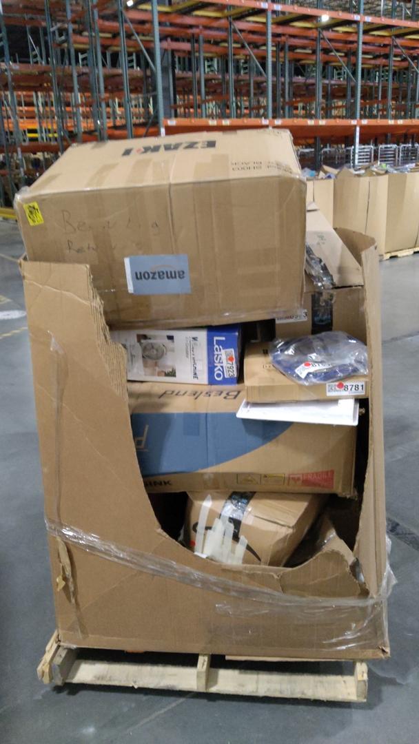 pallet of salvage items