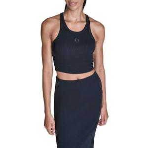 Converse Women's Cropped Rib Top (X-Large, Black)
