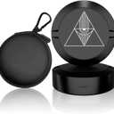 Sinkzaico Zyn Metal Can, Zyn Container, Double-Layer Design Zyn Holder, Airtight, Odor-Proof Food Containers, Zyn Gifts for Men and Women, Black, for vitamins, pills, candy, etc. (Eye Pattern)