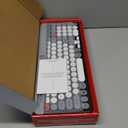 Wireless Keyboard and Mouse Combo with Phone Tablet Holder, Rechargeable Dual-Mode (Bluetooth 5.0 and 3.0 +2.4G) Multi-Device Silent Mouse for Windows, iPad, Tablet, MacOS,iOS,Android (White+Grey)