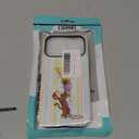 Case Compatible with iPhone 17 Pro, Girl Hybrid 2-Layer Hard Shell + Silicone Protective Case -Scratch-Resistant Shockproof - Colorful Stripes A Monkey Eating Ice Cream