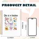 Teacher Christian Gifts Notebook, Teacher Gifts Supplies for Teachers, Teacher Appreciation Gifts, Coquette Floral Bow Spiral Notebook Journal for Note Taking, 5.5x8.3 Inch