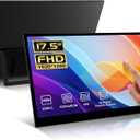 17.5" Portable Touchscreen Monitor, 19201200 IPS 16:10 Display, USB-C & HDMI Plug-and-Play, Built-in Dual Speakers, Ultra-Slim Travel Monitor for Laptop, PC, Smartphone & Game Consoles