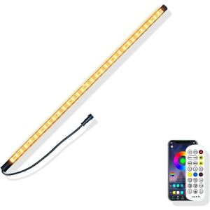 Gepas LONGRUNNEW Replacement 11.8'' LED Light Strip Color Changing for Waterfall Spillway Pool Fountain with Adapter, Remote Control Designed