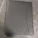 Professional Padfolio Portfolio Binder, Faux Leather Interview Resume Folder, Letter Size A4 Legal Writing Pad Holder, Document Organizer for Business School Office Conference (Black)