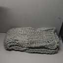 YnM Chunky Throw Blanket, Medium-Weight, Hand Knitted with Chenille Yarn, Skin Friendly, Ventilated and Breathable, Machine Washable, Home Dcor Piece for Couch, Sofa and Bed (Sage Green, 40x50 Inch)