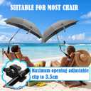 Chair Umbrella with Universal Clamp, 78cm UPF 50+ UV Protection Sun Umbrella, 360 Adjustable Clip-On Shade for Stroller, Beach Chair, Patio, Camping Chair, Wheelchair